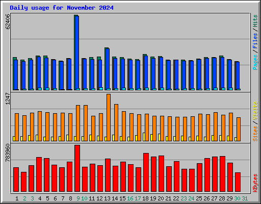 Daily usage for November 2024