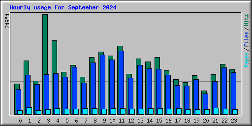 Hourly usage for September 2024