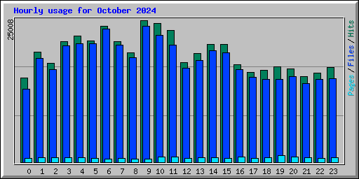 Hourly usage for October 2024