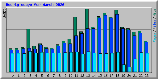 Hourly usage for March 2026